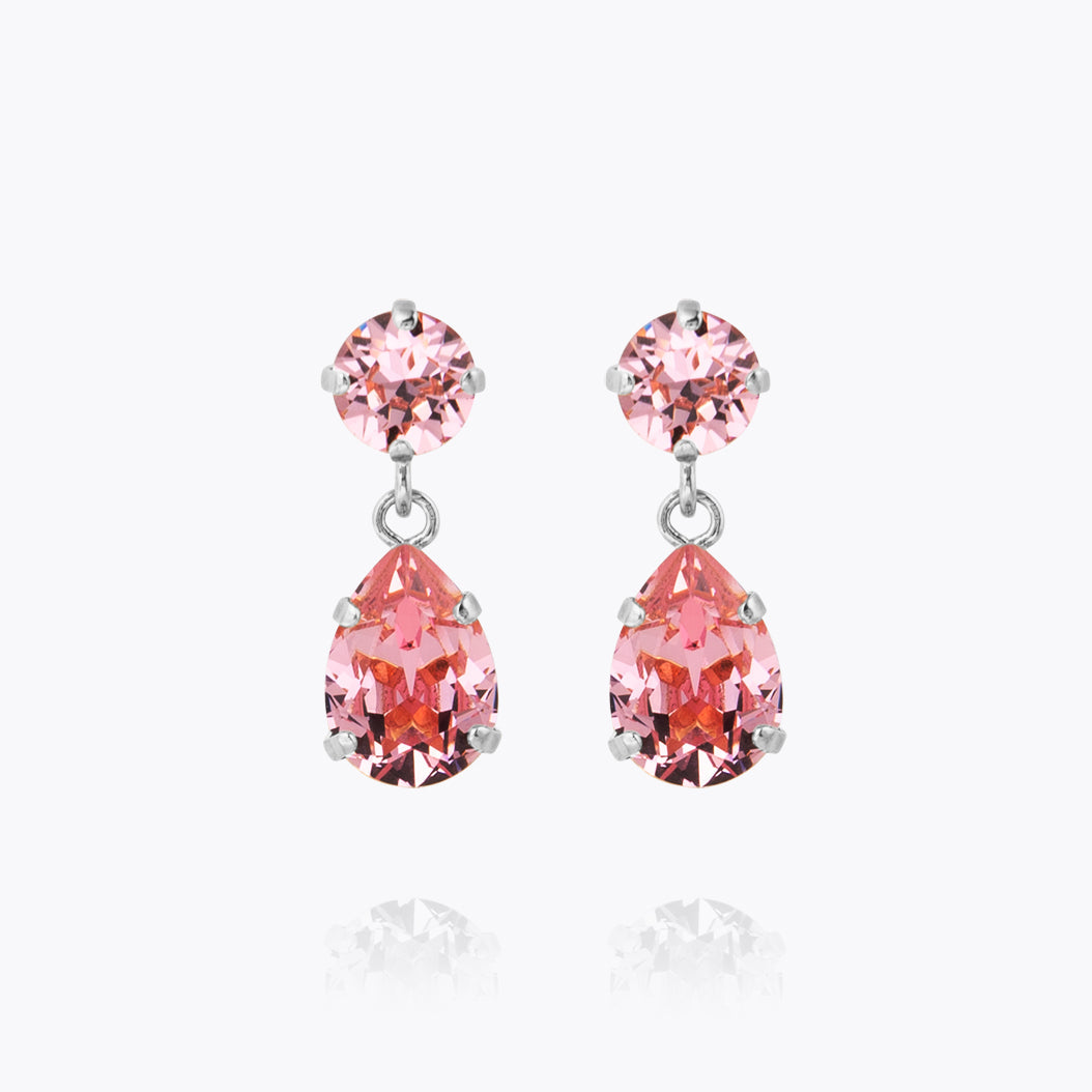 Mini Drop Earrings for Women - Light Rose Gold Dangle Earrings | Elegant Everyday Jewelry for Work, Party & Date Night