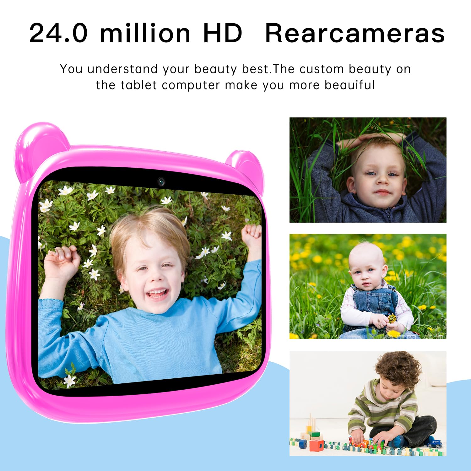 Octa Core 7 Inch Kids Tablet - 2GB RAM 16GB ROM, 5G WiFi, HD 1280x800 IPS Screen | Purple Android Tablet for Children | Perfect for Learning, Games & Entertainment