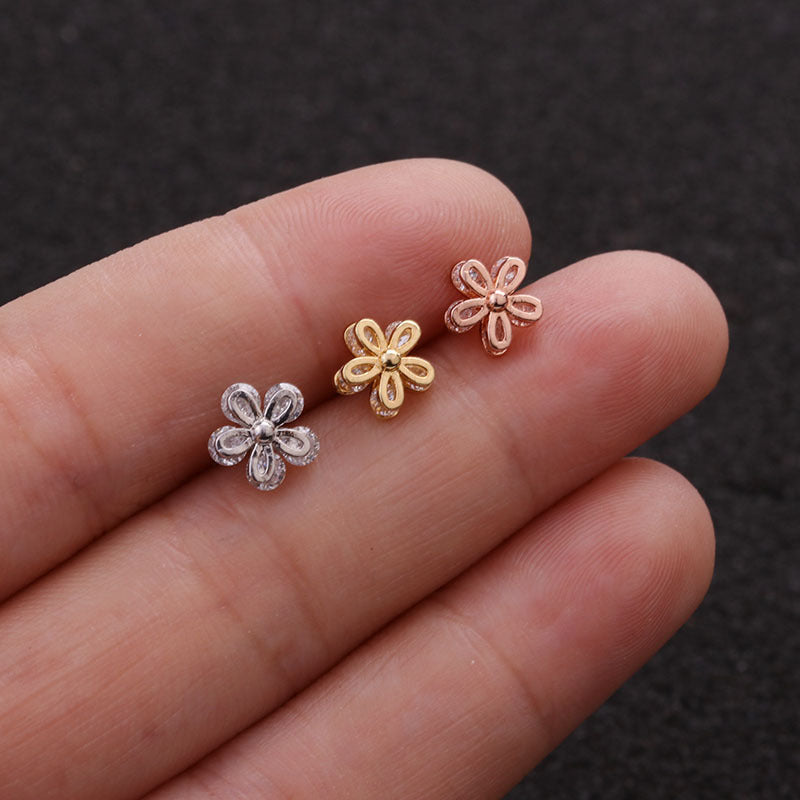 20G Cross Star Helix Earrings Stud - Hypoallergenic Surgical Steel Cartilage Piercing Jewelry for Women | Perfect for Everyday Wear, Parties & Gifts | HSPJ1934
