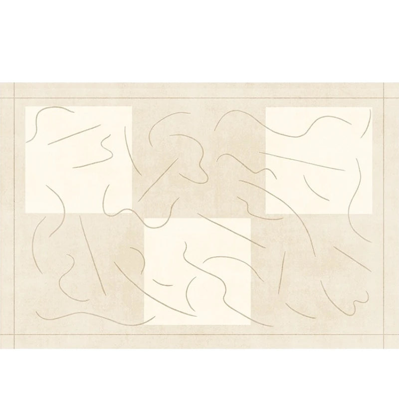 Stylish Geometric Polyester Area Rug for Living Room - Soft & Durable Home Decor for Modern Spaces