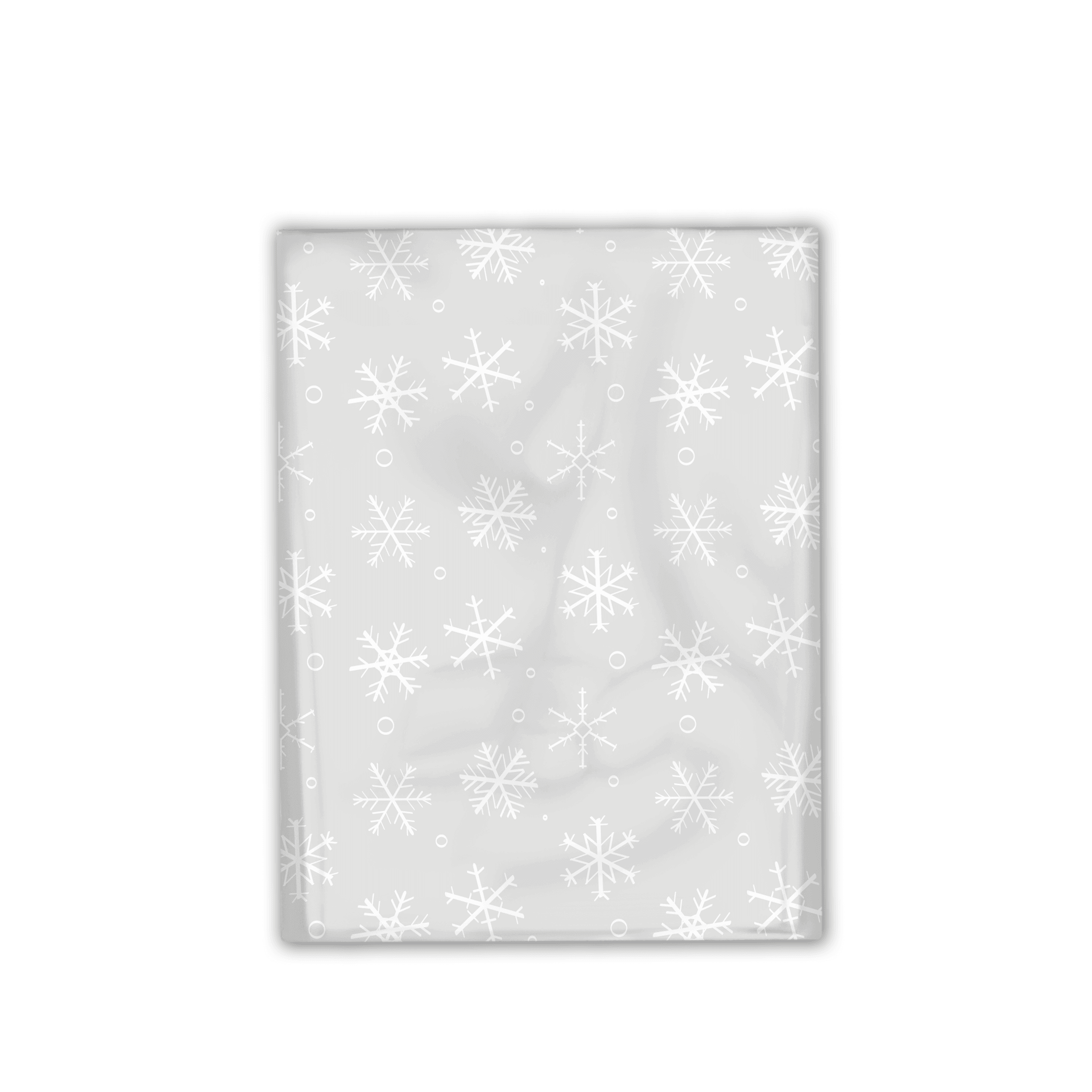 10x13 Inch Gray Winter Snowflakes Printed Poly Mailers - Waterproof Shipping Envelopes for Ecommerce | Perfect for Holiday Gifts, Christmas Packages & Online Store Deliveries