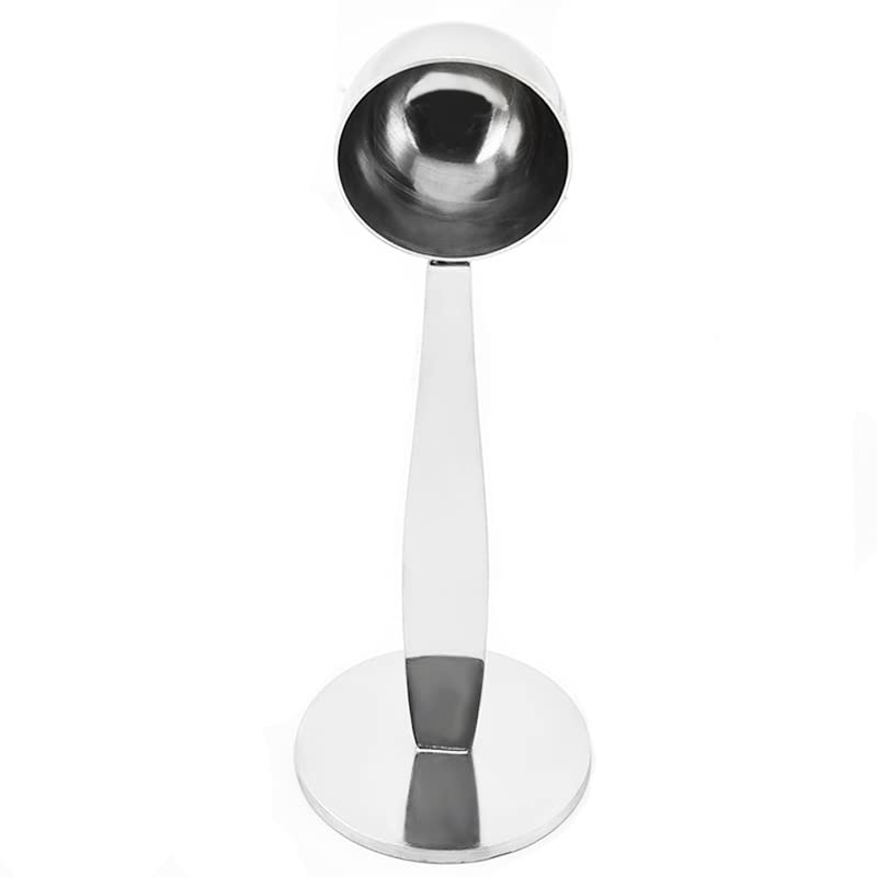 Premium Stainless Steel Coffee Scoop & Tamper - 2-in-1 Portable Measuring Spoon for Espresso, French Press & Pour Over Coffee - Perfect for Home Baristas & Coffee Shops