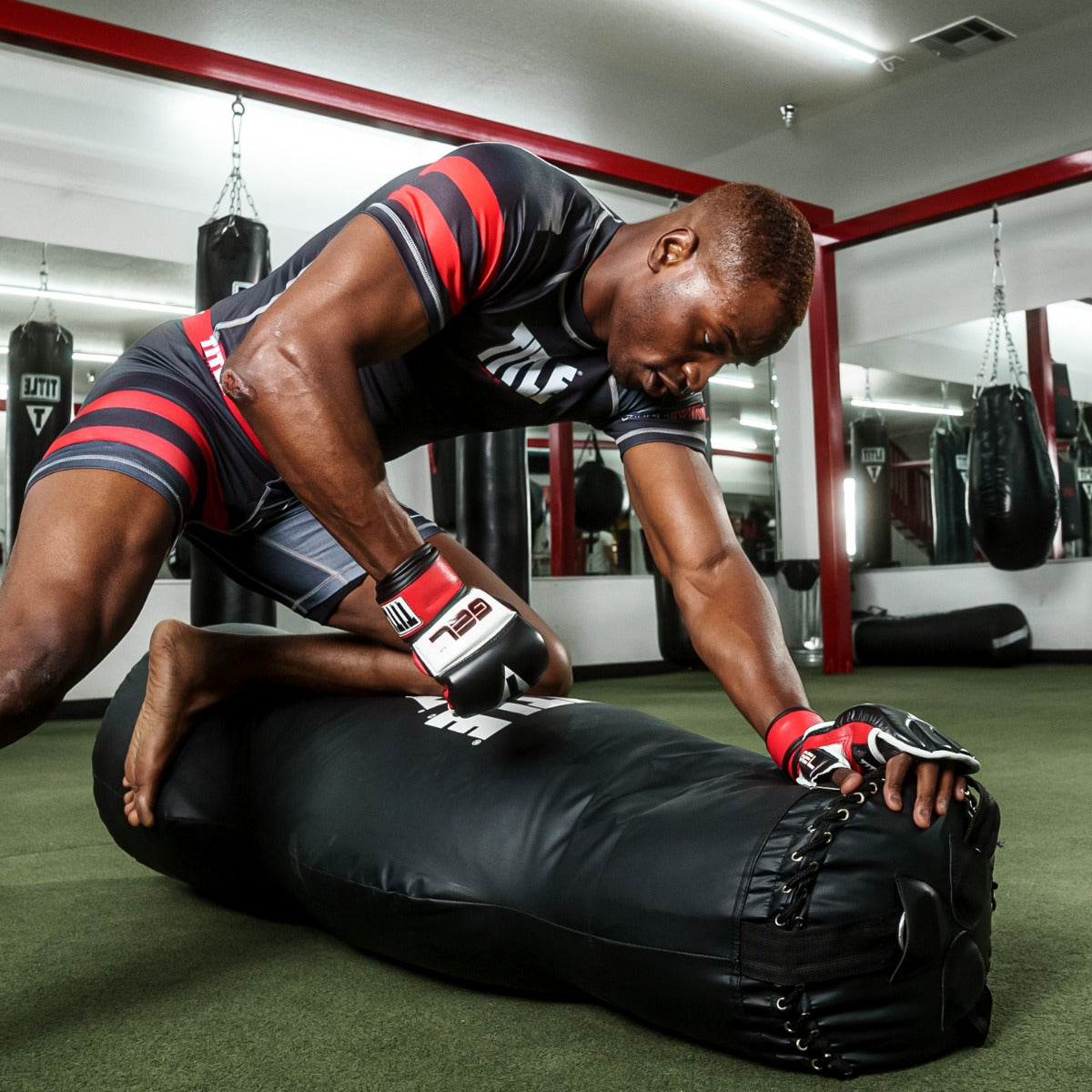 TITLE Boxing Gel Infused Wristband Heavy Bag Boxing Gloves - Premium MMA Training Gloves for Punching Bag Workouts & Fitness Training