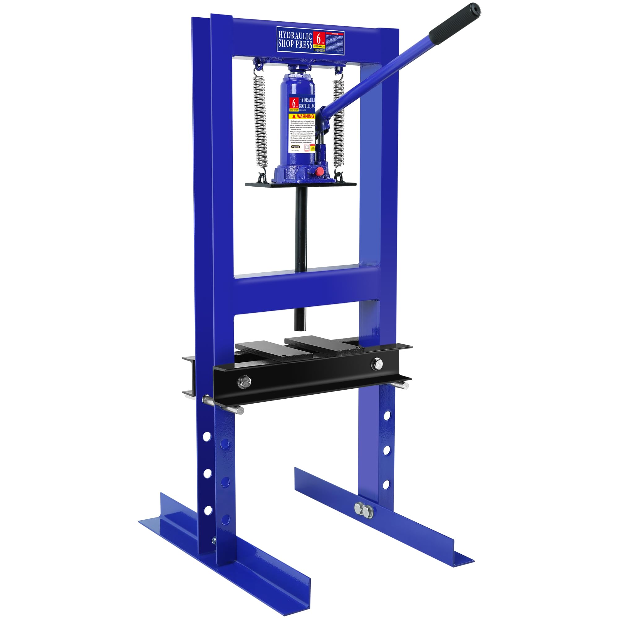 6 Ton Hydraulic Shop Press - H-Frame Garage Floor & Benchtop Press with Adjustable Plates | Heavy Duty Metalworking, Automotive Repair & DIY Projects | Pullafun Blue Hydraulic Press