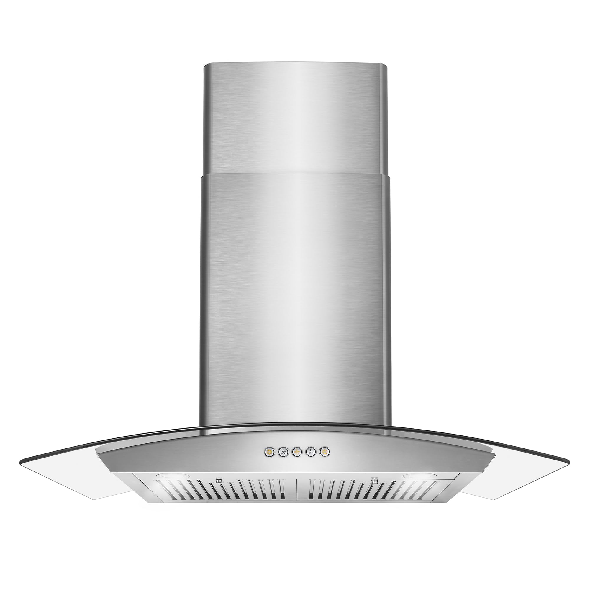 COSMO COS-668A750 30-inch Stainless Steel Wall Mount Range Hood - 380 CFM Ducted Ventilation with LED Lights & Button Controls | Perfect for Kitchen Remodeling & Cooking Ventilation