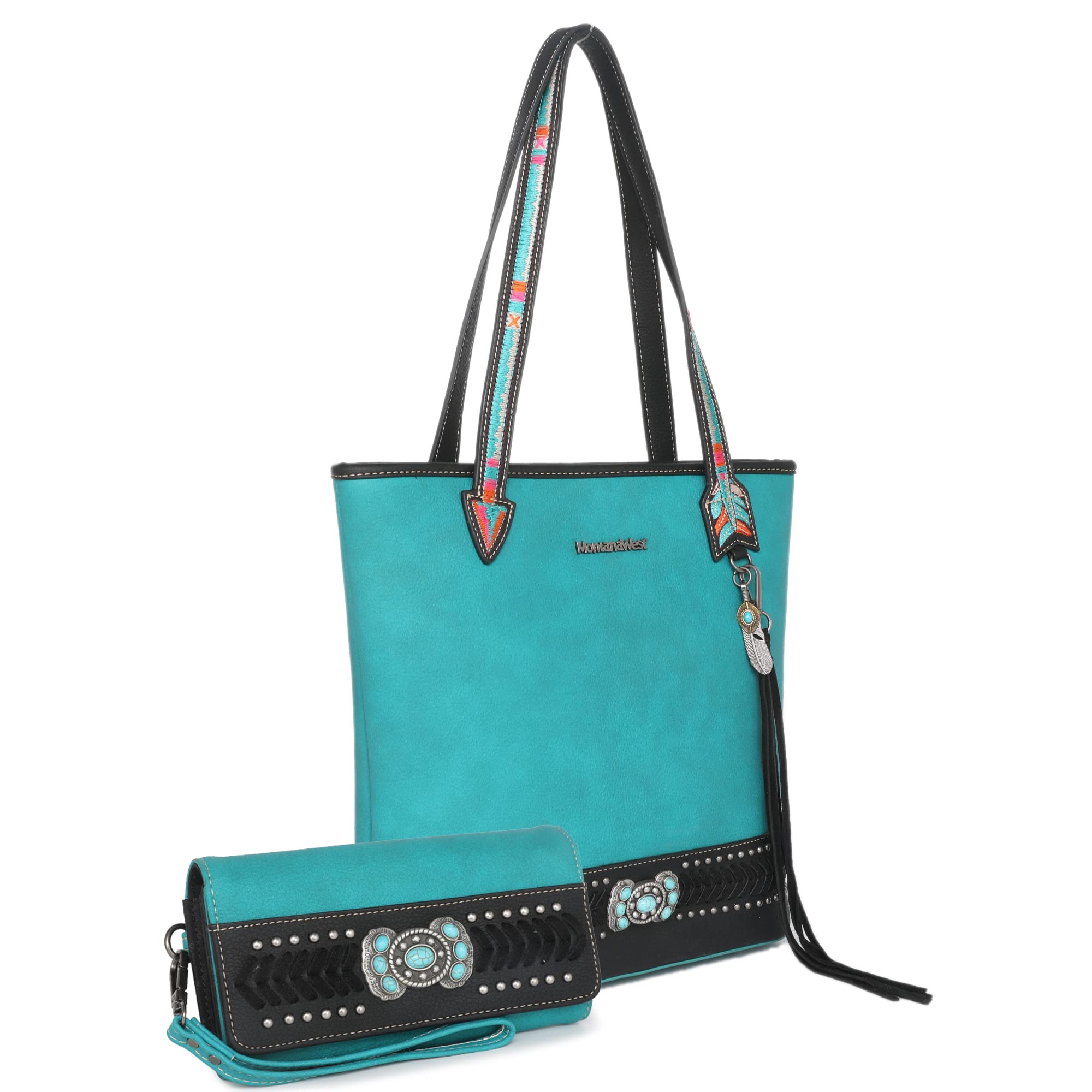 Montana West Leather Concealed Carry Tote Bag for Women - Western Style Shoulder Handbag Purse with Hidden Gun Pocket | Perfect for Everyday Carry, Travel & Outdoor Activities