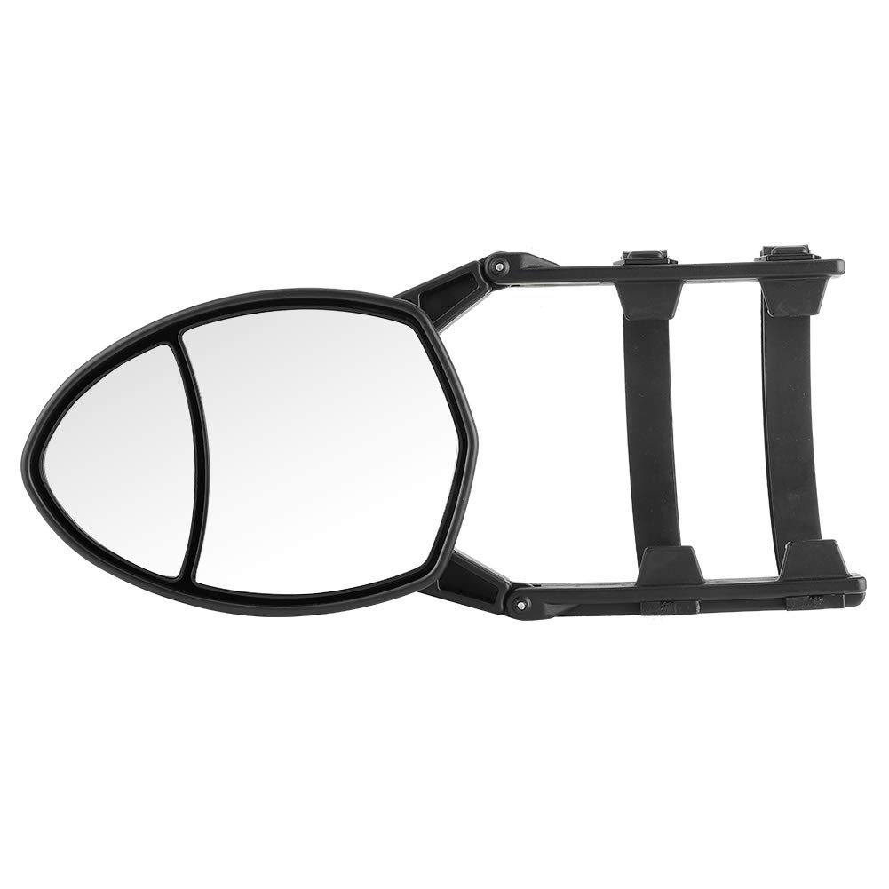 Universal 7.5X5.5 Inch Adjustable Dual View Towing Mirrors - Clip On Rearview Side Oval Mirror Extensions for Cars & Trucks - Perfect for Safer Towing and Enhanced Visibility