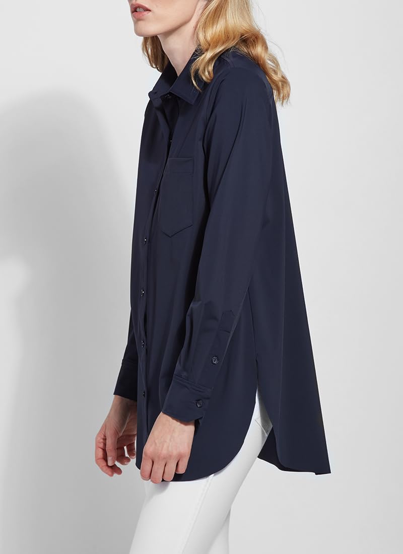 Lyssé Women's Schiffer Button Down Shirt - Classic Long Sleeve Blouse for Office, Casual & Business Wear | Perfect for Work, Dates & Professional Outfits