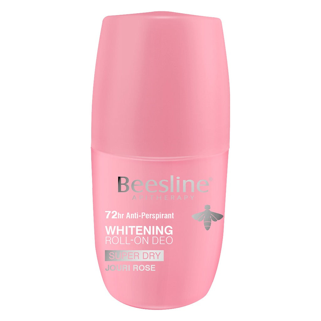 Beesline Apitherapy Whitening Aluminum-Free Deodorant Roll-On for Women - Super Dry Formula with Jouri Rose Scent - 50 mL - Natural & Gentle for Sensitive Skin - Perfect for Daily Use & Active Lifestyle