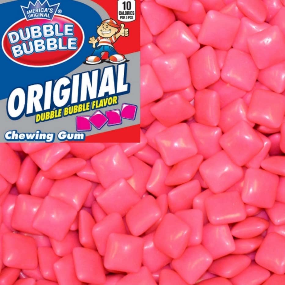 Dubble Bubble Original Pink Bubble Gum - 3 Pound Bulk Bag for Parties, Events & Candy Buffets | Classic Chewing Gum for Kids & Adults