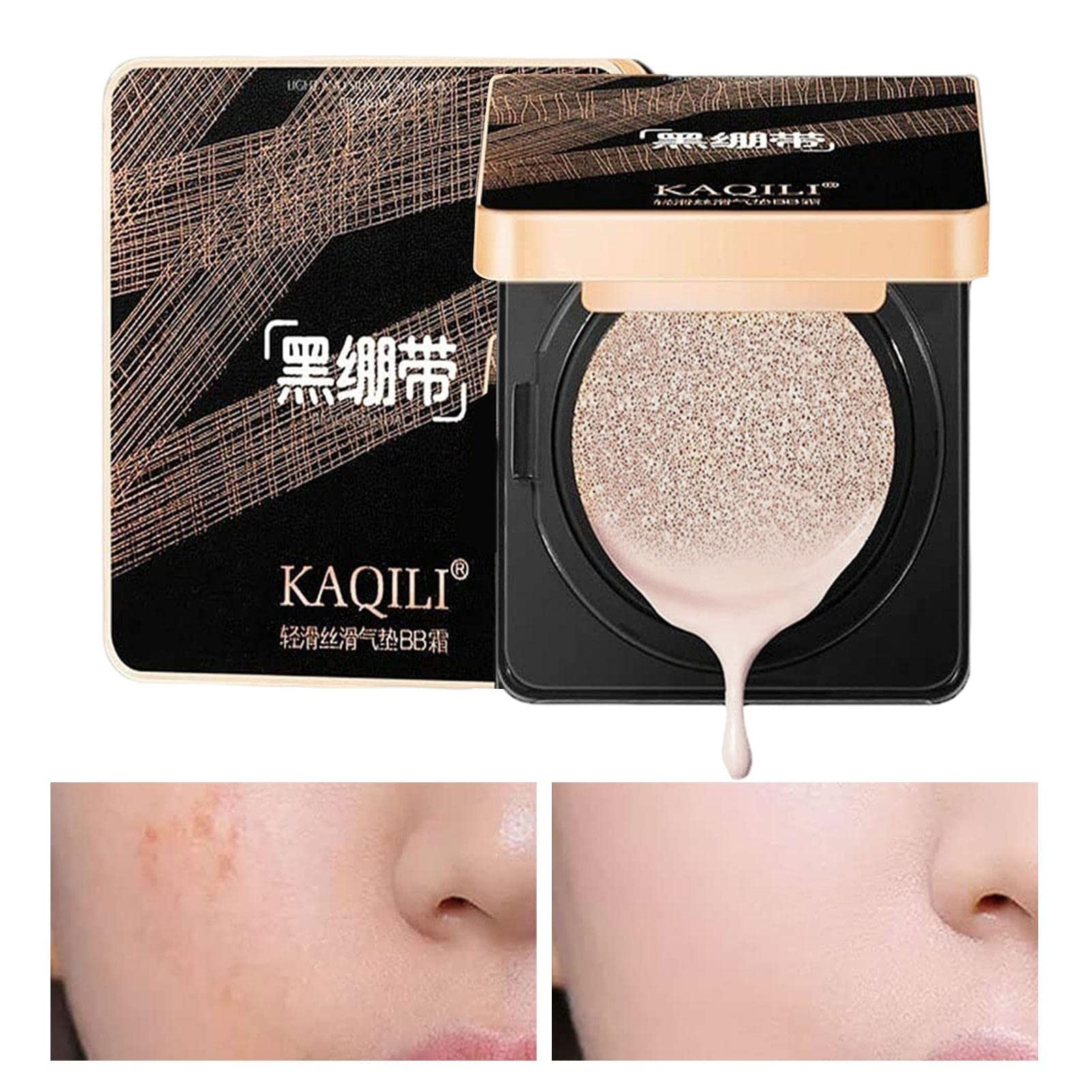Full Coverage BB Cream Air Cushion Foundation - Moisturizing, Waterproof Concealer for Women | Perfect for Valentine's Day Gifts & Everyday Makeup | Lightweight & Long-Lasting for Flawless Skin All Day