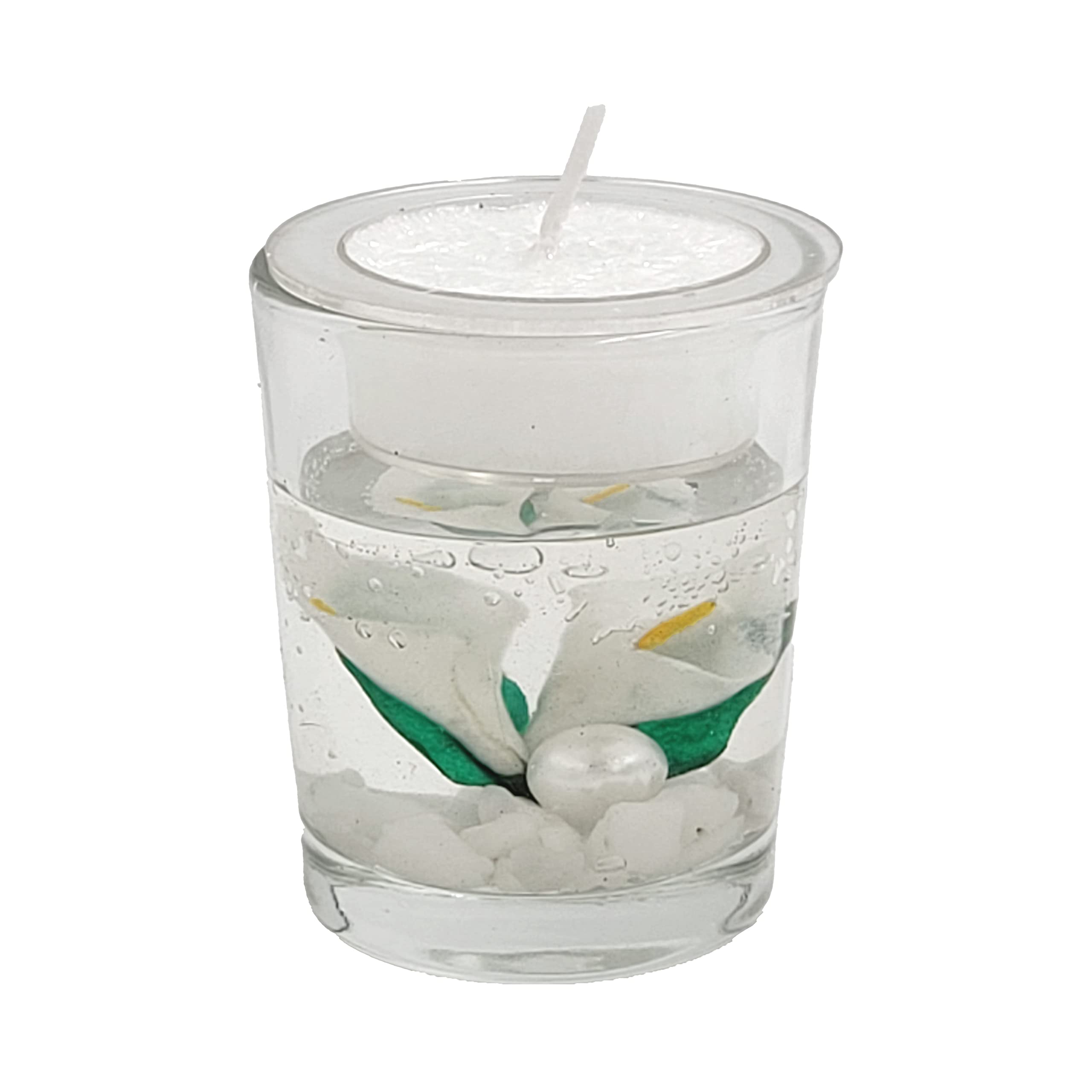FASHIONCRAFT 5455 Calla Lily Candle Favor - Elegant Candle Holder for Weddings, Bridal Showers & Special Events - Pack of 12 - Perfect for Table Decorations, Centerpieces & Party Favors