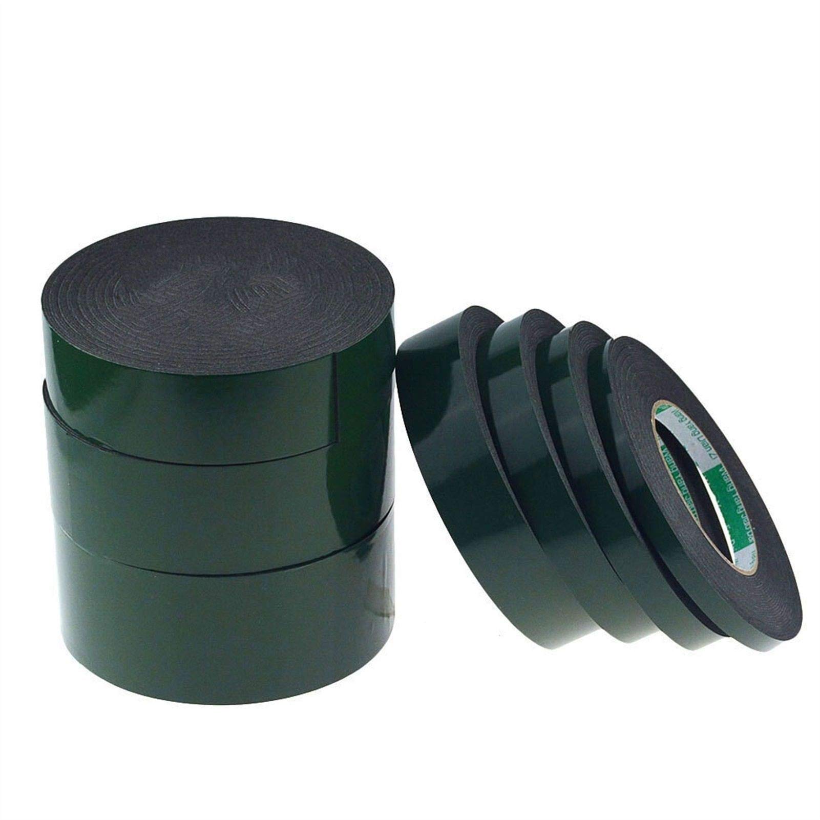 DANGAO Heavy Duty Double Sided Foam Tape - 5 Rolls (10M Each, 55mm Width, 1mm Thickness) - Strong Adhesive Black Foam Mounting Tape for Home, Office & DIY Projects - Perfect for Hanging Pictures, Mirrors, Signs & Wall Decorations