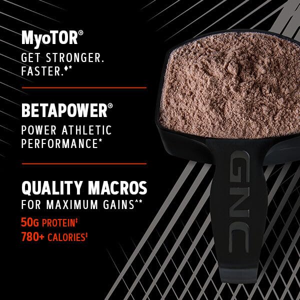 GNC AMP Mass XXX with MyoTOR Protein Powder - Muscle Building & Workout Supplement with BCAA, Creatine - Cookies & Cream Flavor (13 Servings) | Post-Workout Recovery & Strength Training Support