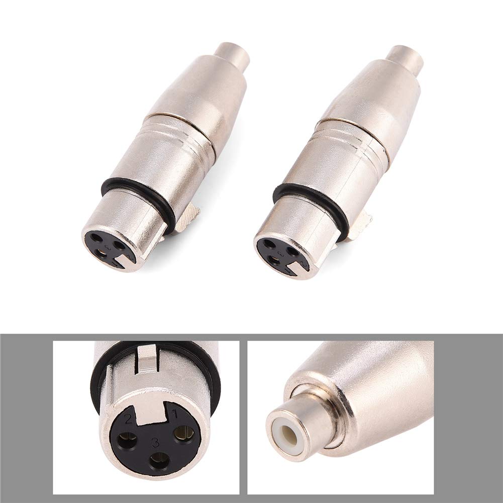 Sanpyl 2-Pack XLR 3-Pin Female to Female Audio Connector Adapter - Professional Microphone & Guitar Cable Adapter for Musicians, DJs, and Studio Equipment - Perfect for Live Performances and Recording Sessions