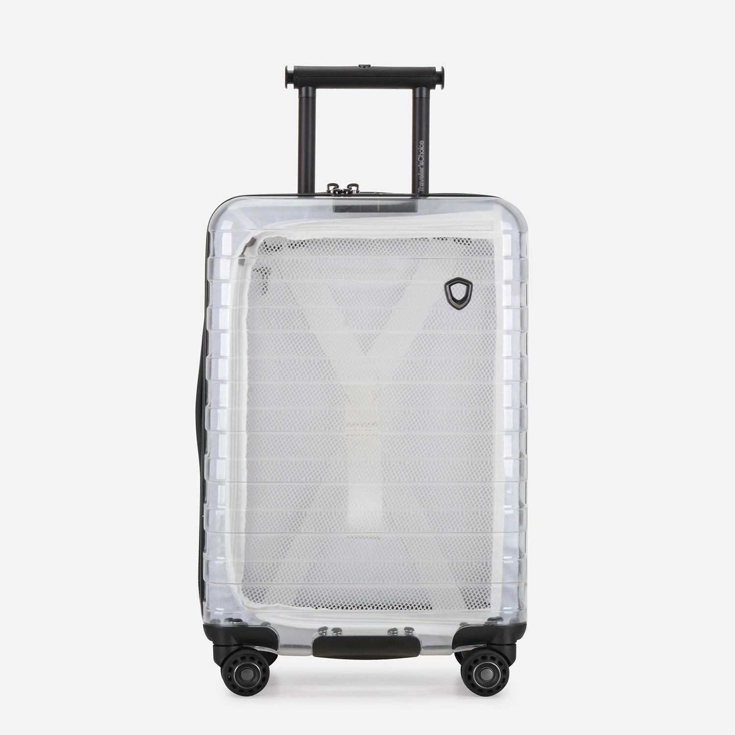 Millennial II Clear Transparent Carry On Luggage - Lightweight Durable Suitcase for Travel, Business Trips & Weekend Getaways
