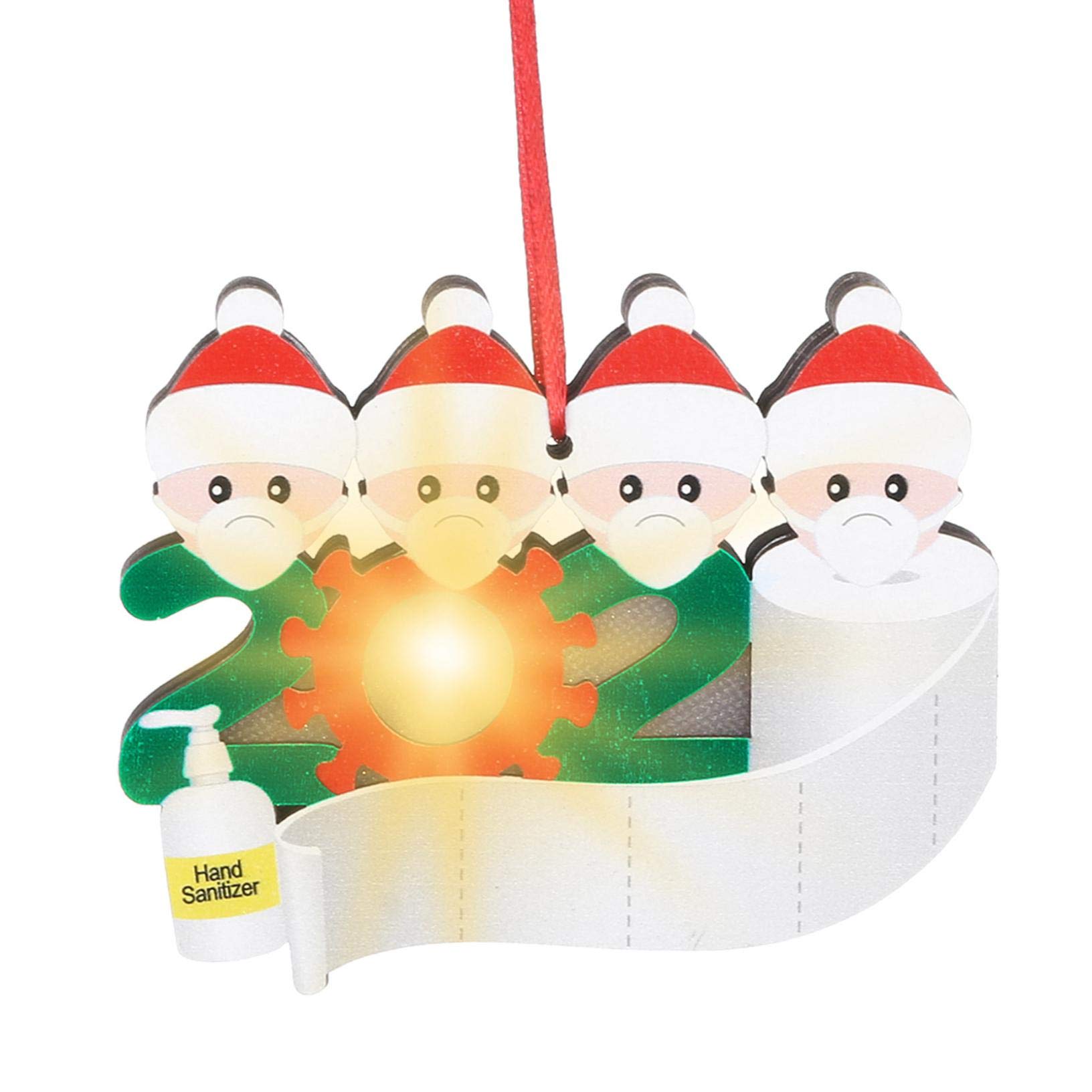 Xuways Personalized Survived Family Christmas Ornament 2020 - LED Lighted Holiday Decor for Home, Party & Christmas Tree - Perfect for Family Gatherings, Gift Exchanges & Festive Home Decor