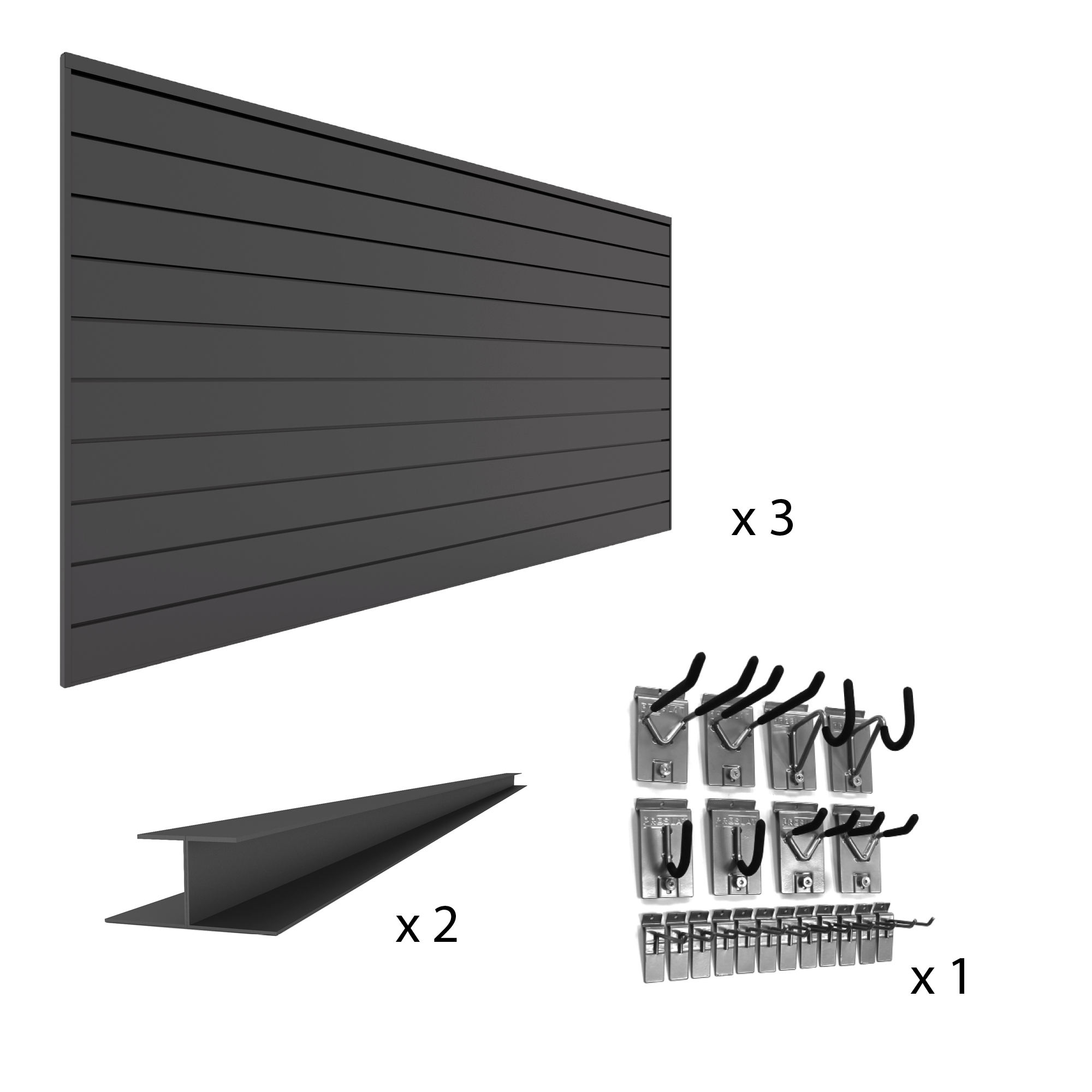 PVC Slatwall Standard Bundle - Retail Display Shelving System for Stores & Garages - Perfect for Organizing & Showcasing Products