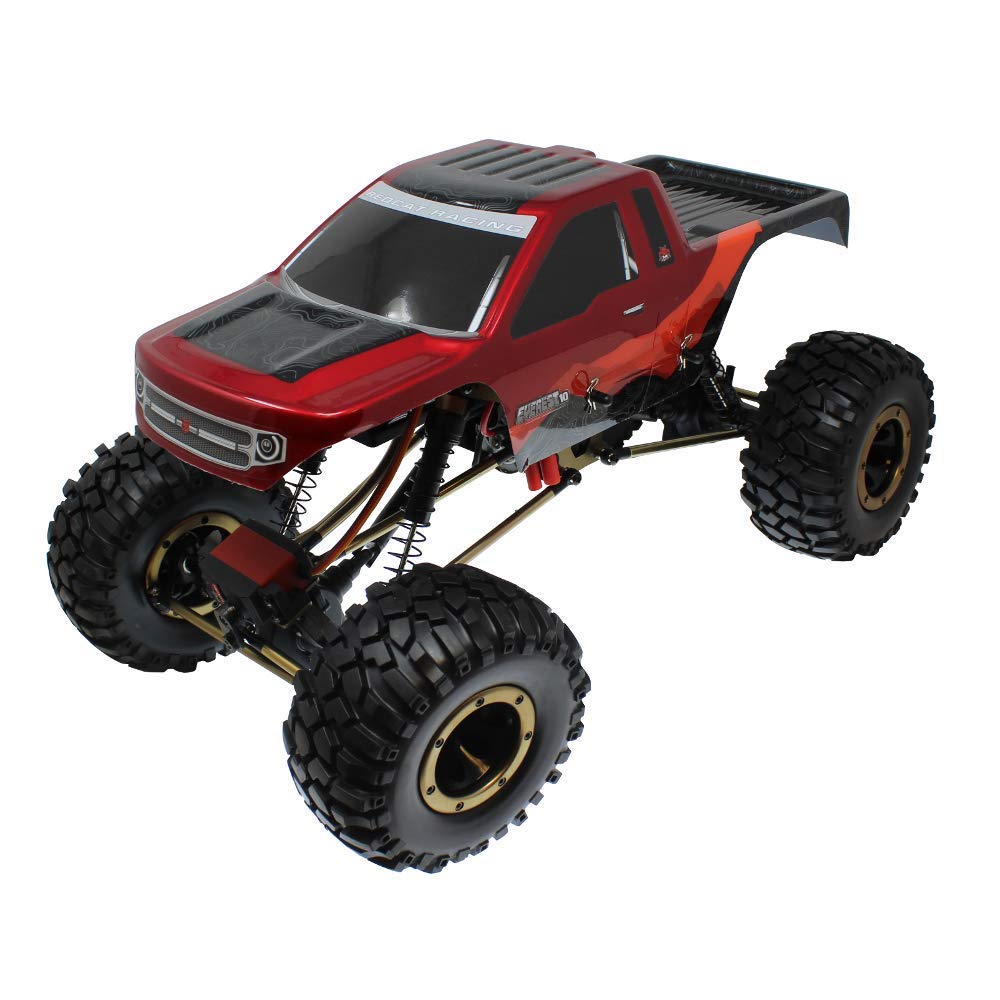 Redcat Racing Everest-10 1/10 Scale Electric Rock Crawler - Waterproof 2.4Ghz RC Truck for Off-Road Adventure, Red/Black - Perfect for Trail Crawling, Backyard Rock Climbing & Outdoor Exploration