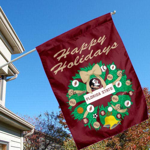 Florida State Seminoles Happy Holidays Banner Flag - Perfect for College Football Tailgates, Home Decor & Holiday Celebrations