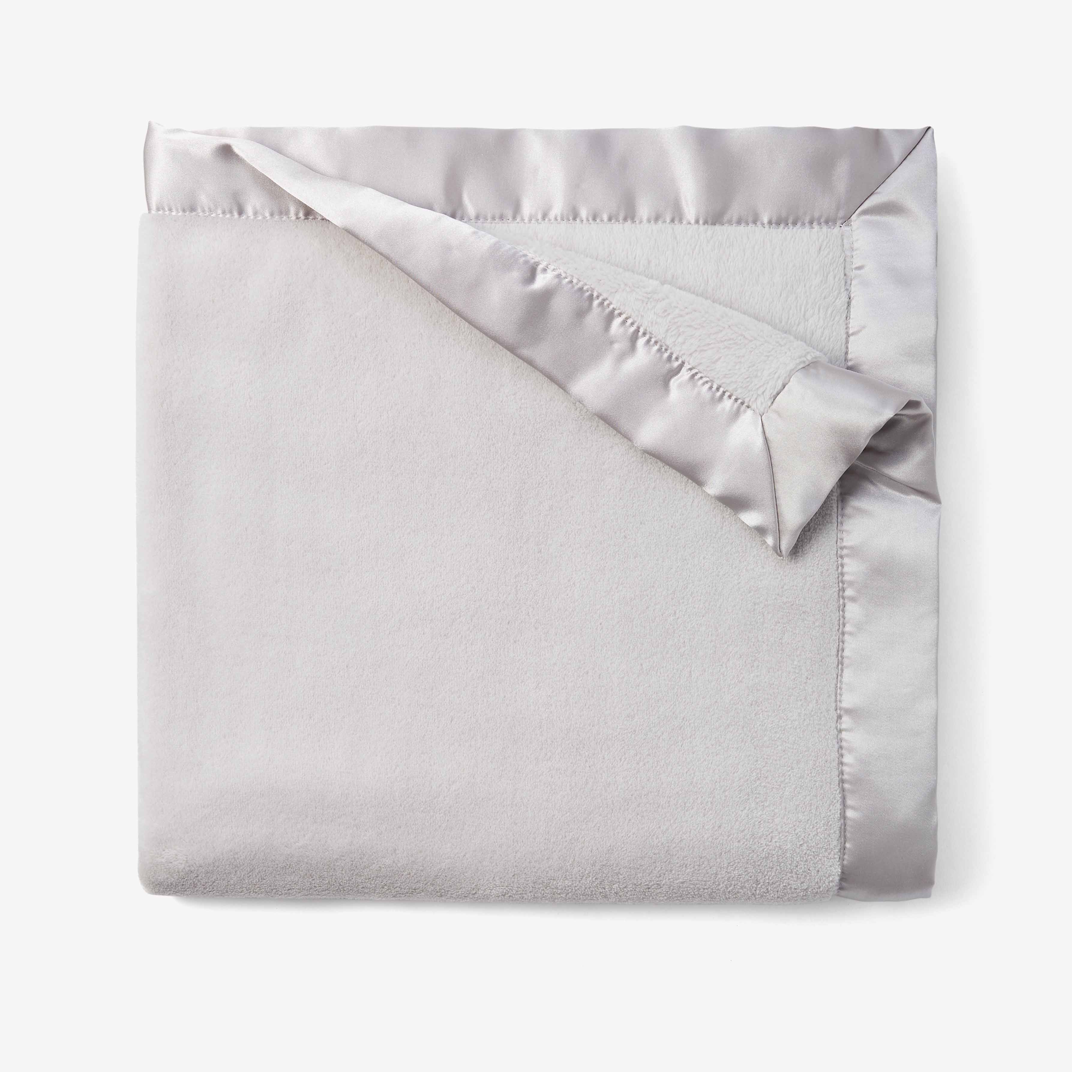 Soft Gray Coral Fleece Baby Stroller Blanket - Warm & Cozy Infant Blanket for Strollers, Car Seats & Cribs - Perfect for Outdoor Walks, Travel & Nap Time