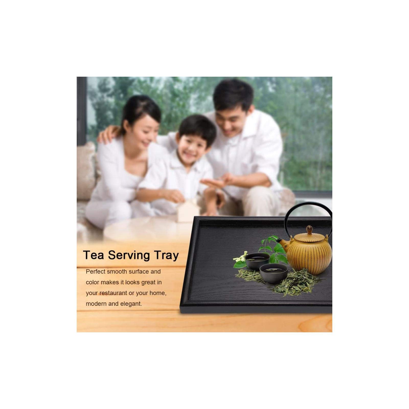 Wooden Serving Tray for Coffee Table - Ottoman Style 30x20cm for Home & Restaurant Use
