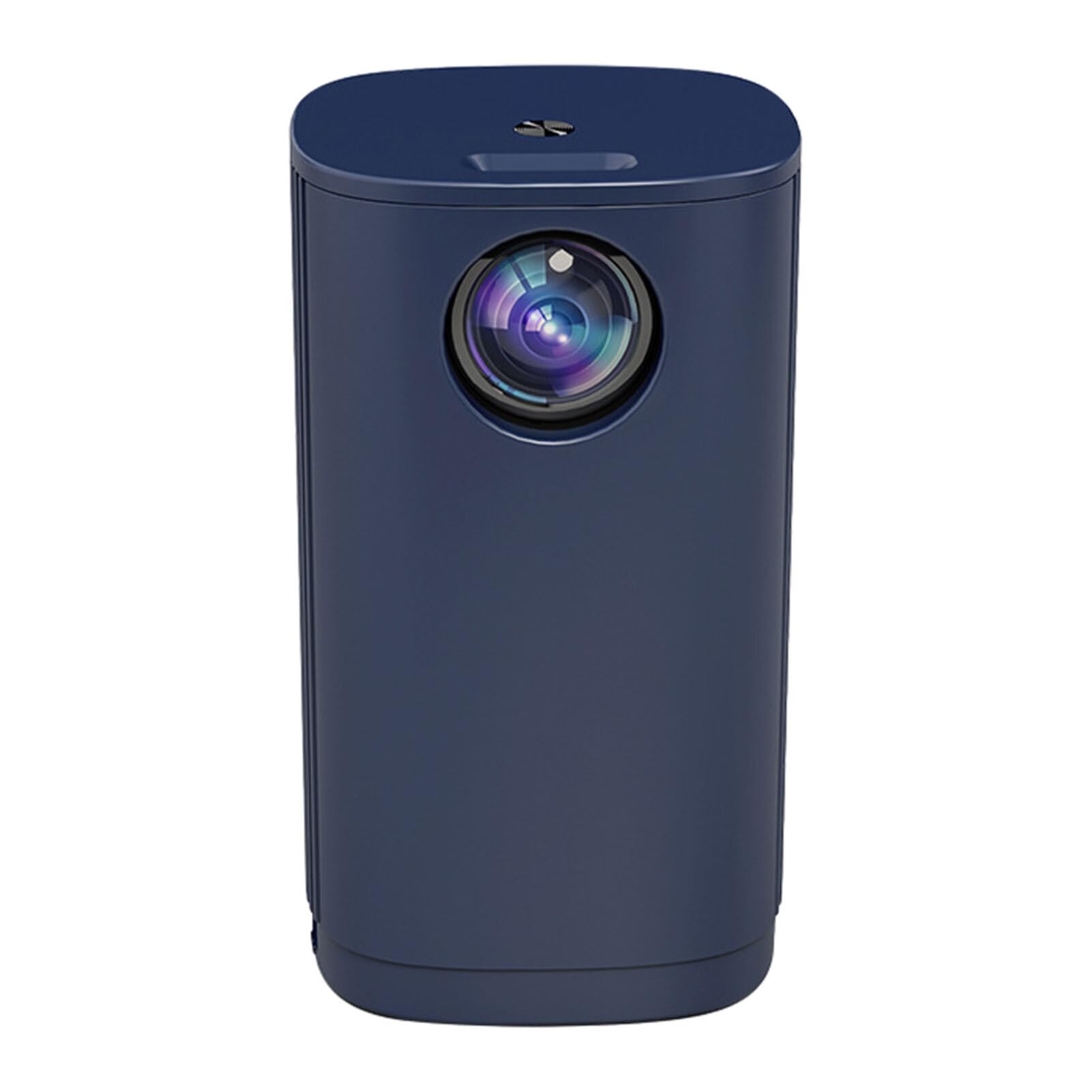 Allayu 1080P HD Mini Projector - Wireless Portable Outdoor Movie Projector with ABS Case for Home Theater, Camping & Backyard Movie Nights - Blue