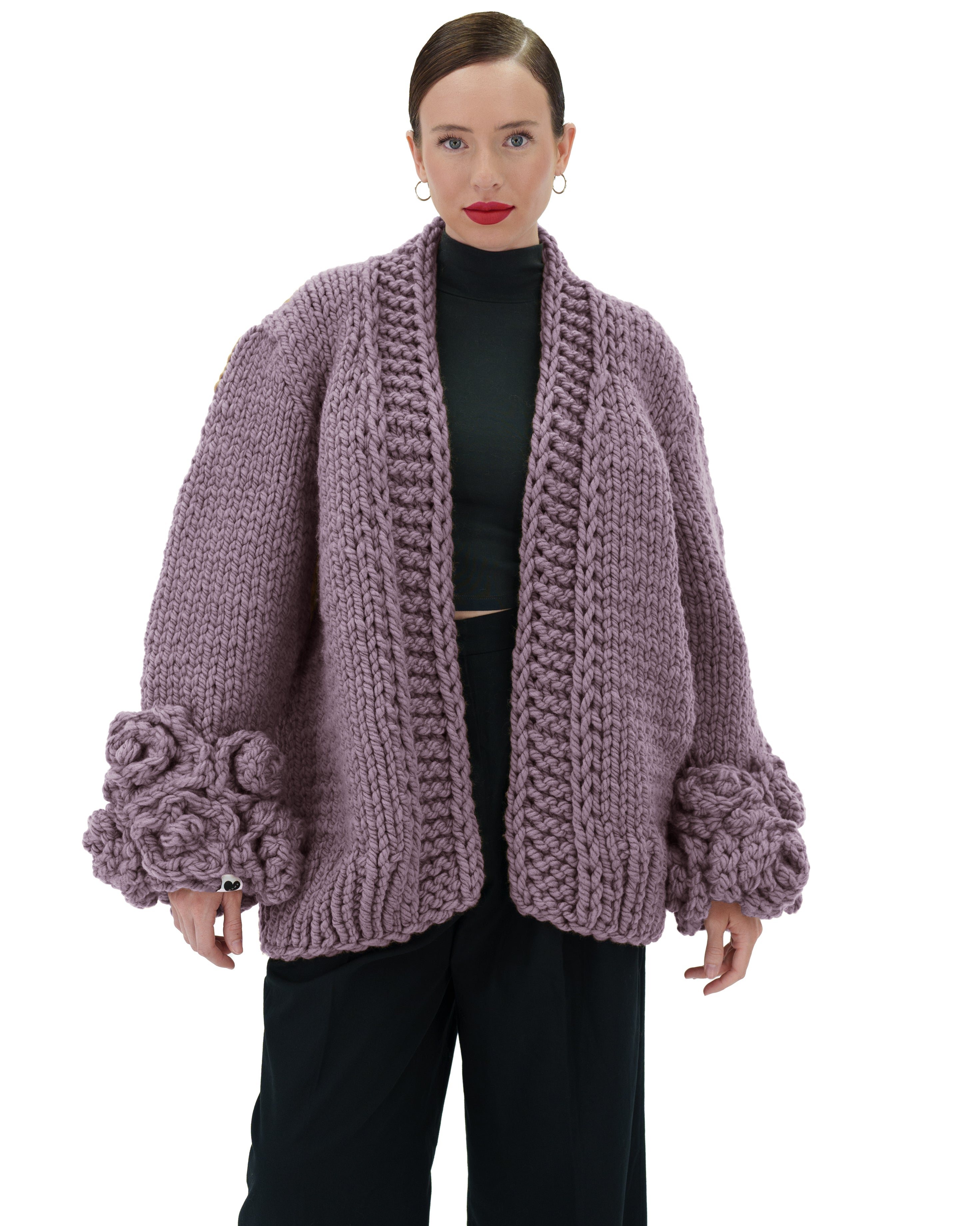 Floral Sleeves Cardigan for Women - Lightweight Open Front Knit Sweater with Floral Embroidery | Perfect for Spring Outfits, Office Wear & Casual Dates