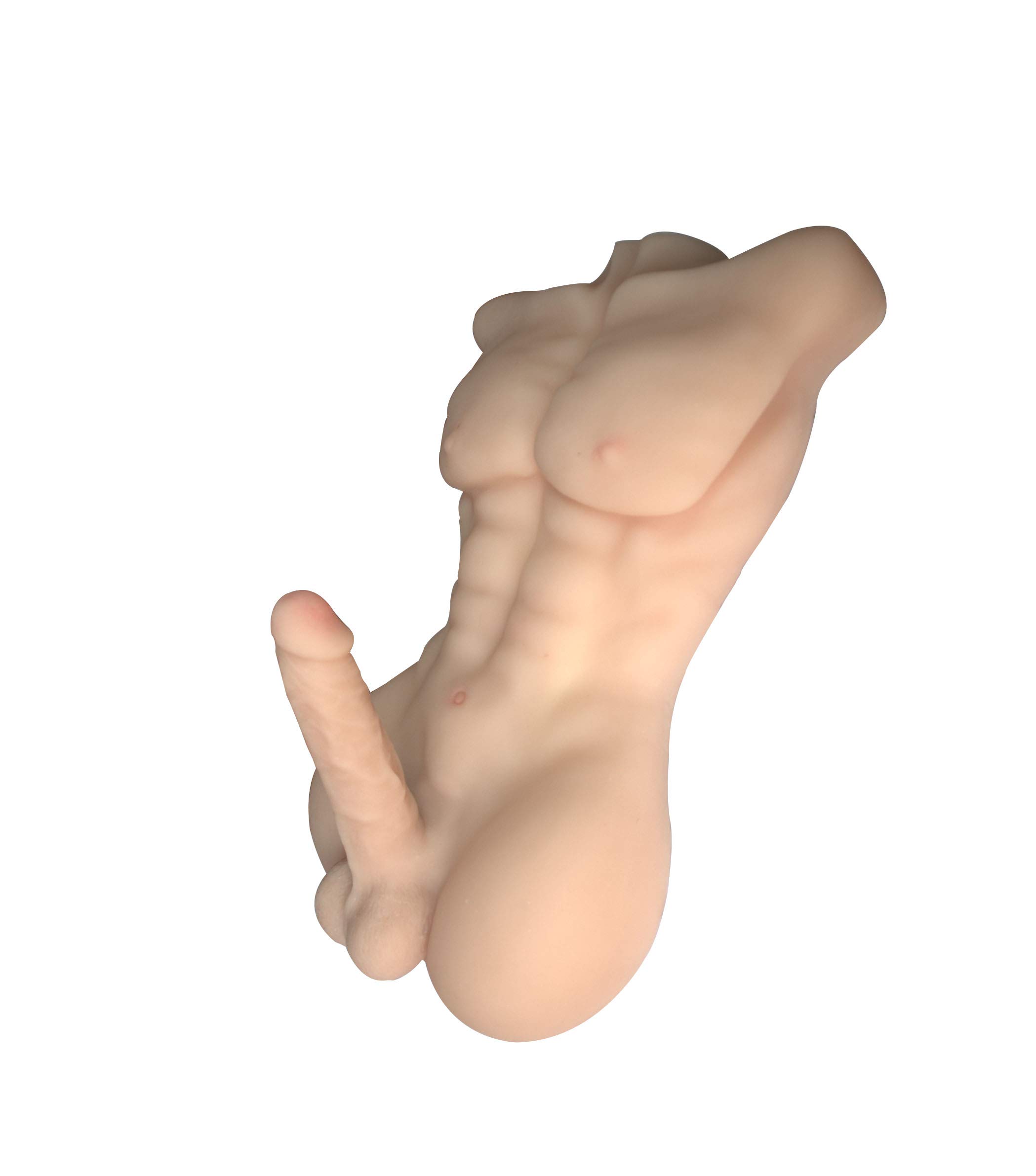 Realistic Human Torso Sex Doll - Lifelike Flesh Male Masturbation Toy with Vagina & Dildo for Men & Women (21x13x6 Inches) - Perfect for Solo Play, Couples Fantasy & Discreet Adult Pleasure