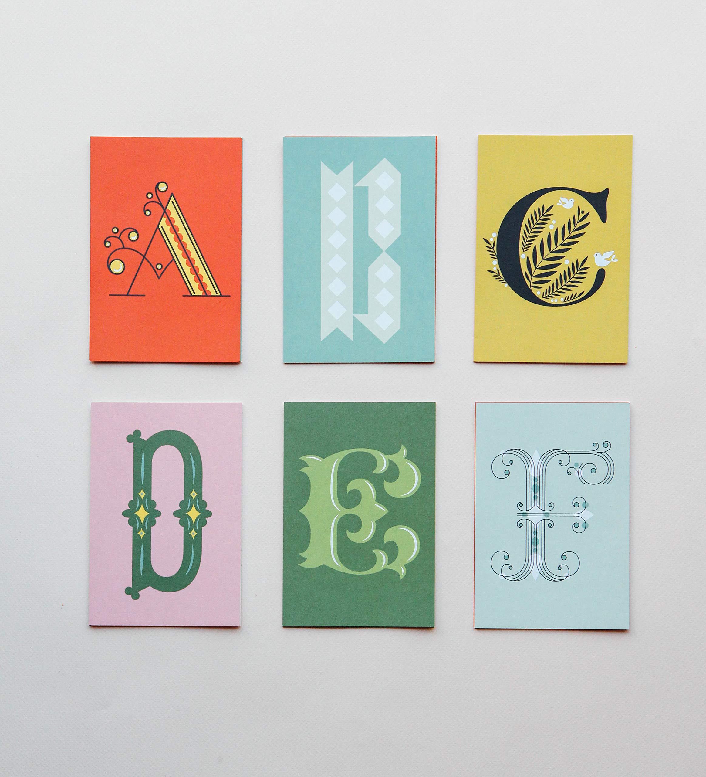 Jessica Hische Hand Lettered Drop Caps Postcards - Set of 100 Inspiring Graphic Design Greeting Cards for Artists, Writers & Creatives | Perfect for Gifts, Home Decor & Creative Projects