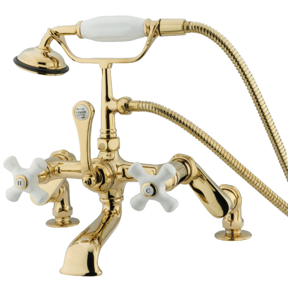 Kingston Brass CC659T2 Vintage Adjustable Center Deck Mount Bathtub Faucet - Classic Style for Bathroom Renovation & Vintage Home Decor