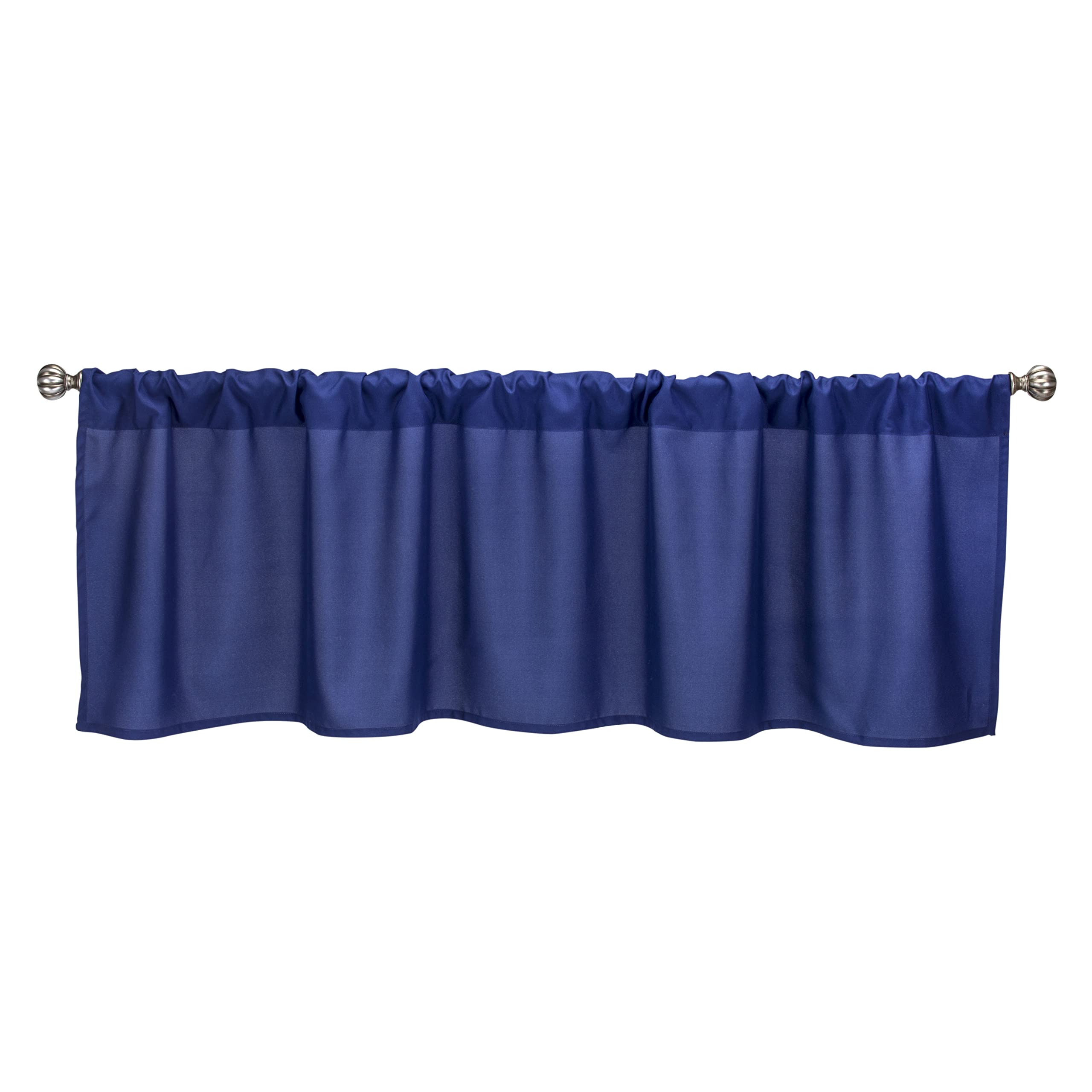 Navy Blue 60x15 Inch Window Valance for Kids Room - Blackout Curtain Panel for Toddler, Baby & Teen Boys Bedrooms - Modern Window Treatment & Décor for Nursery, Playroom & Bedroom Windows