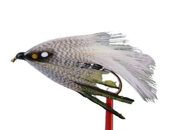 Grey Ghost Streamer Fly Set of 3 - Size 8 Fishing Hooks for Trout & Salmon - Perfect for Fly Fishing in Rivers & Lakes