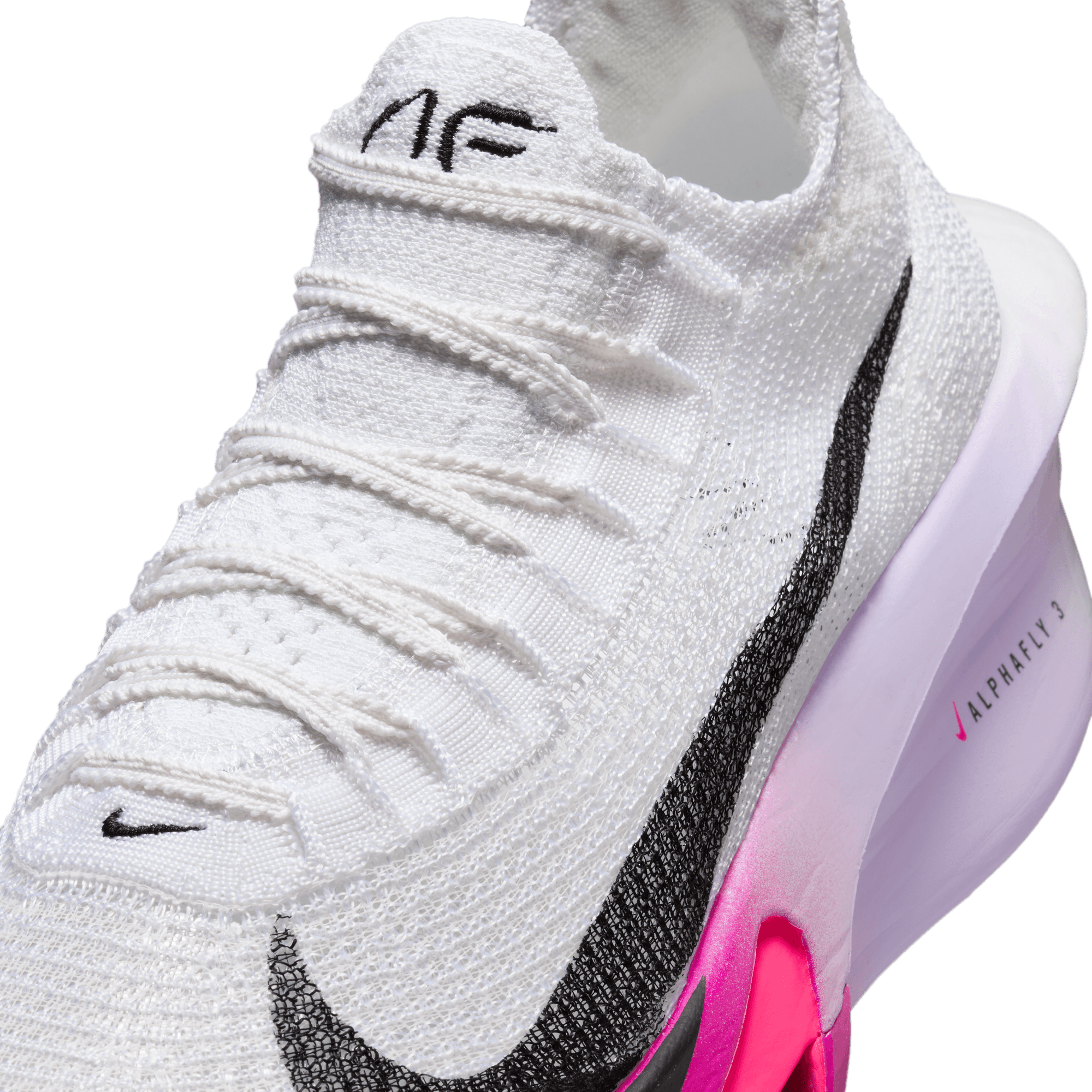 Nike Women's Alphafly 3 Running Shoes - White/Black Purple Agate Vivid Grape - Lightweight Racing Sneakers for Marathon Training & Road Running