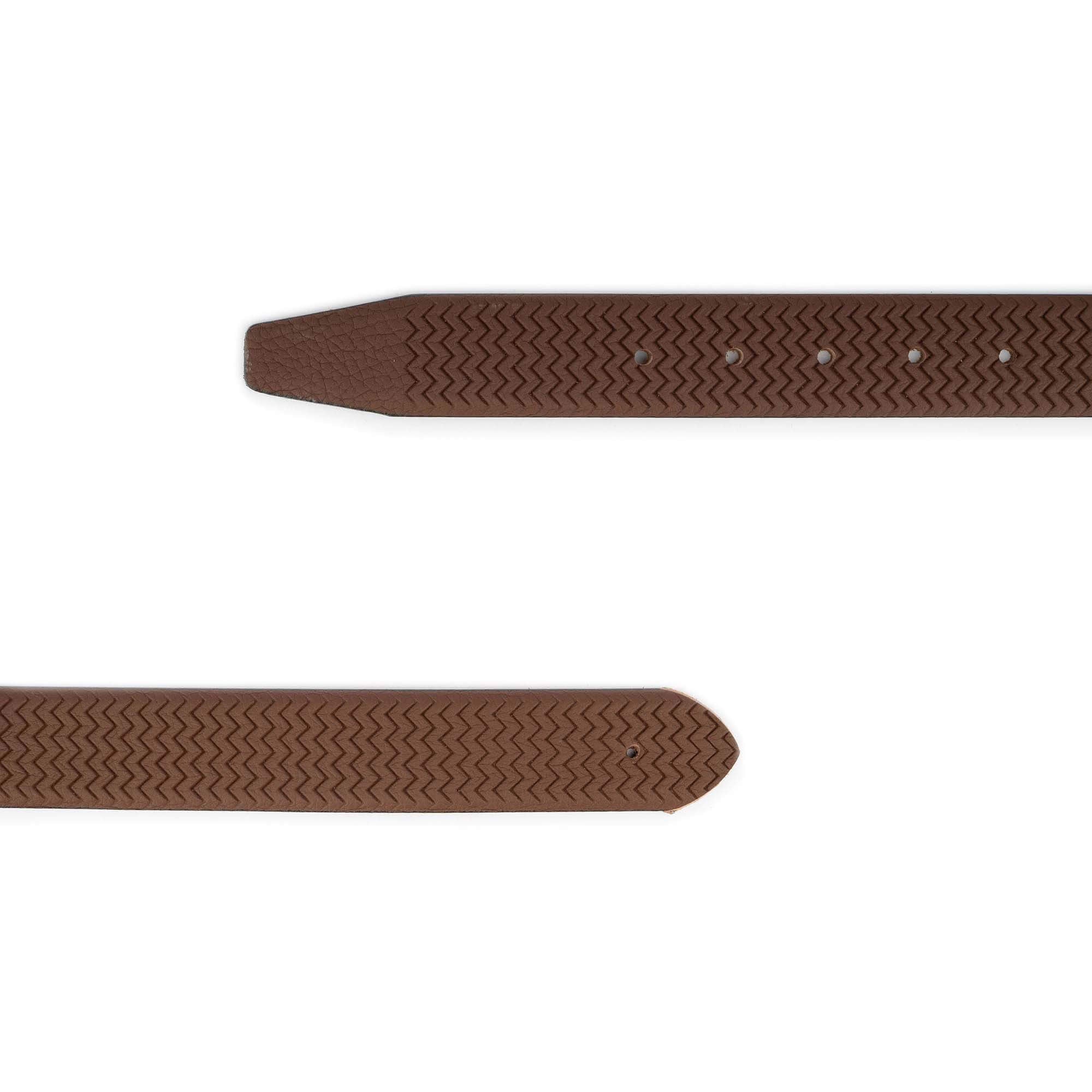 Ferragamo Brown Leather Belt Strap - Genuine Calfskin with Wave Texture for Men & Women | Perfect for Office, Casual & Formal Outfits