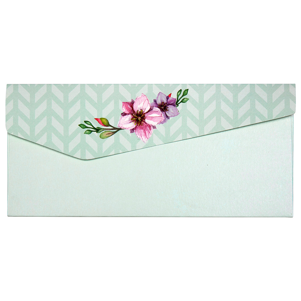 Mint Green Sakura Blossom Money Envelope Set of 10 - Perfect for Weddings, Graduations & Lunar New Year Gifts