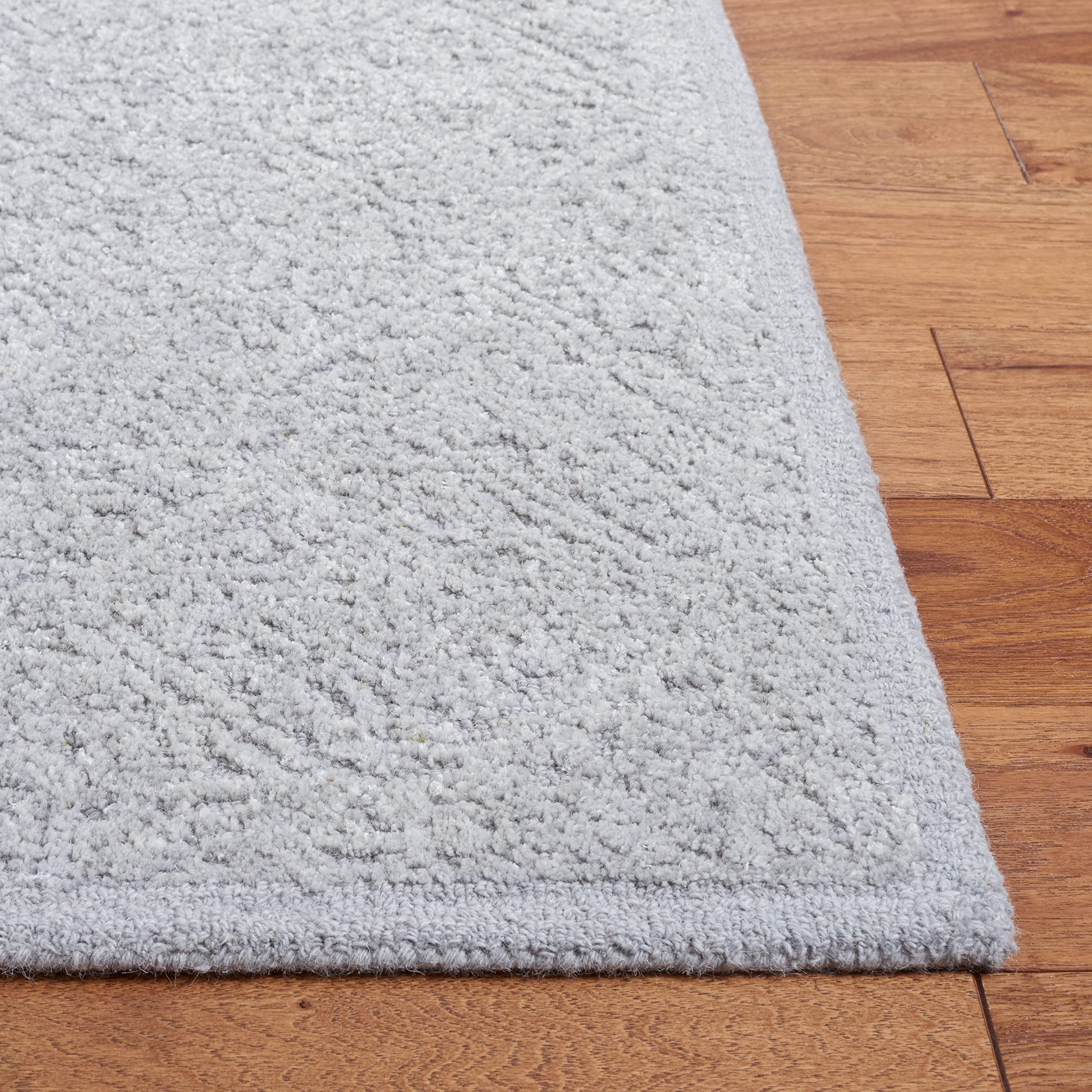 MARTHA STEWART x SAFAVIEH MSR3275F 6'x6' Square Grey Handmade Wool Area Rug for Living Room, Dining Room & Bedroom - Soft & Durable Floor Covering for Home Decor