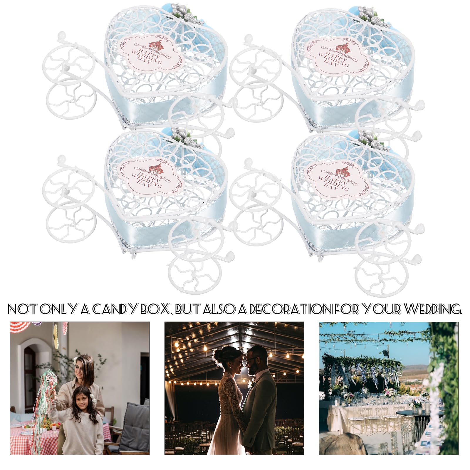 5 Pcs Elegant Wedding Candy Boxes - Decorative Gift Favor Boxes for Bridal Showers, Baby Showers & Party Favors - Perfect for Weddings, Birthdays & Special Events