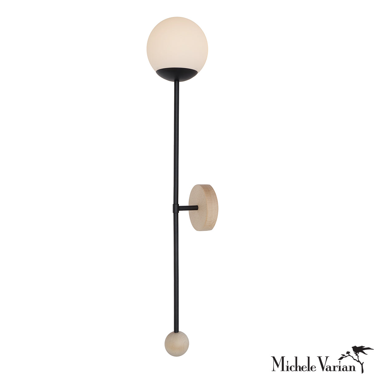 Modern Black Dot Segment Sconce Light - Wall Mounted LED Fixture for Bedroom, Living Room & Hallway Lighting | Dimmable Ambient Decor