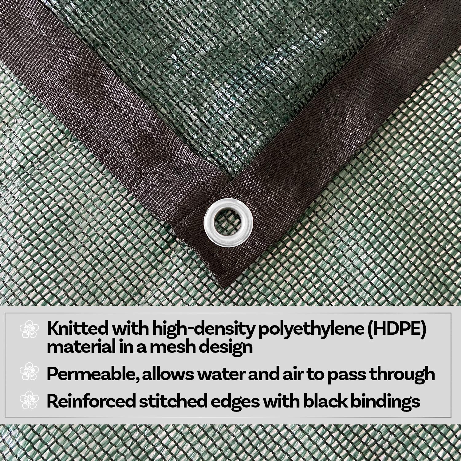 Alion Home 75% UV Blocking Garden Shade Net - Durable Sun Protection for Plants, Greenhouse, Flowers, Trees & Fence - Green (6' x 12') | Perfect for Outdoor Gardening, Patio Cover & Backyard Shade Solutions