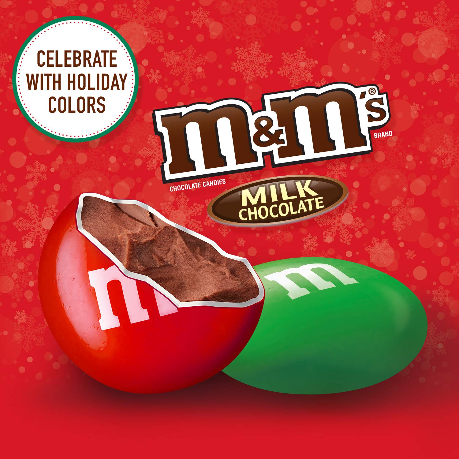 M&M'S Holiday Milk Chocolate Christmas Candy - 10 oz Bag - Festive Treats for Stocking Stuffers, Party Favors & Holiday Gifts