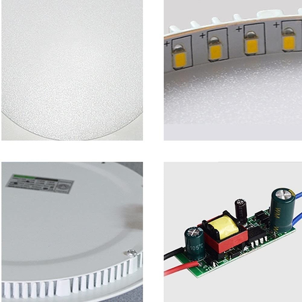 Ultra Slim Round LED Panel Lights - Nordic Minimalist Downlights for Ceiling, Warm White Spot Light, Aluminum Surface Finish, Concealed Installation - Perfect for Mall, Library, Office & Home Lighting