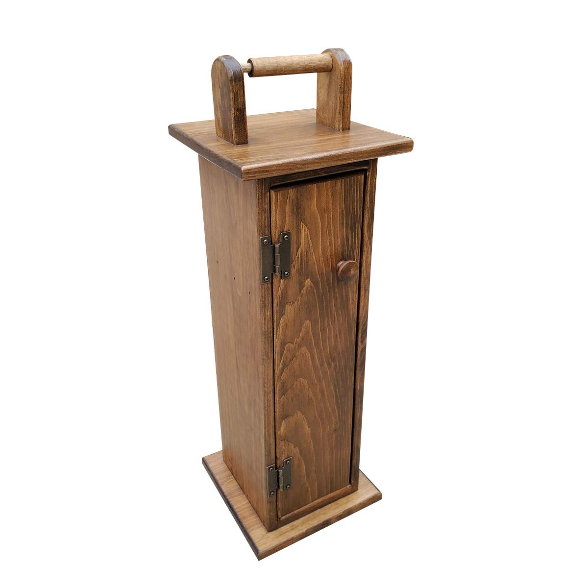 Amish Handcrafted Wooden Toilet Paper Holder Cabinet - Bathroom Storage for Large Rolls, 10