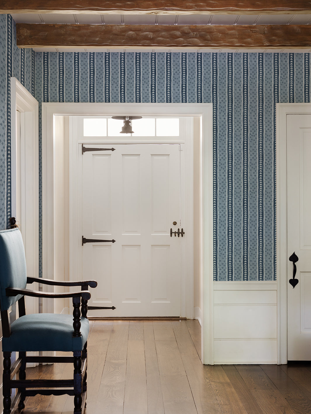 Nathan Turner Blue 'Northstar Stripe' Wallpaper - Premium Peel & Stick Wallpaper for Bedroom, Living Room & Home Decor