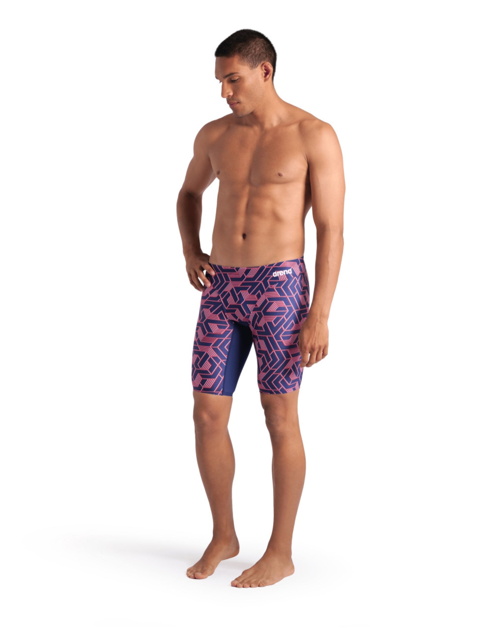 Escape Swim Jammer - Navy/Team Red - High-Performance Competitive Swimwear for Men & Boys - Perfect for Lap Swimming, Triathlons & Water Sports
