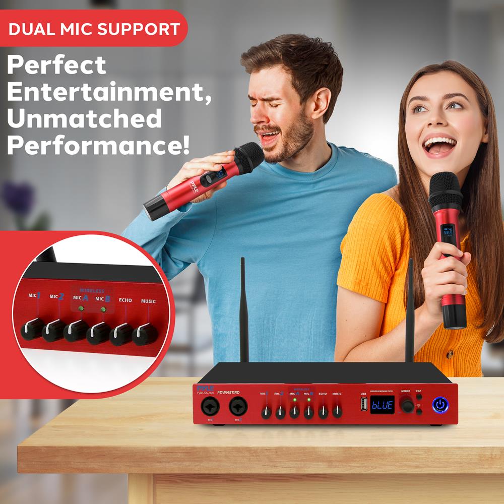 Portable Karaoke Microphone Mixer System with Bluetooth - Wireless Singing Machine for Home Parties, Travel & Professional Use - Perfect for Kids & Adults Entertainment