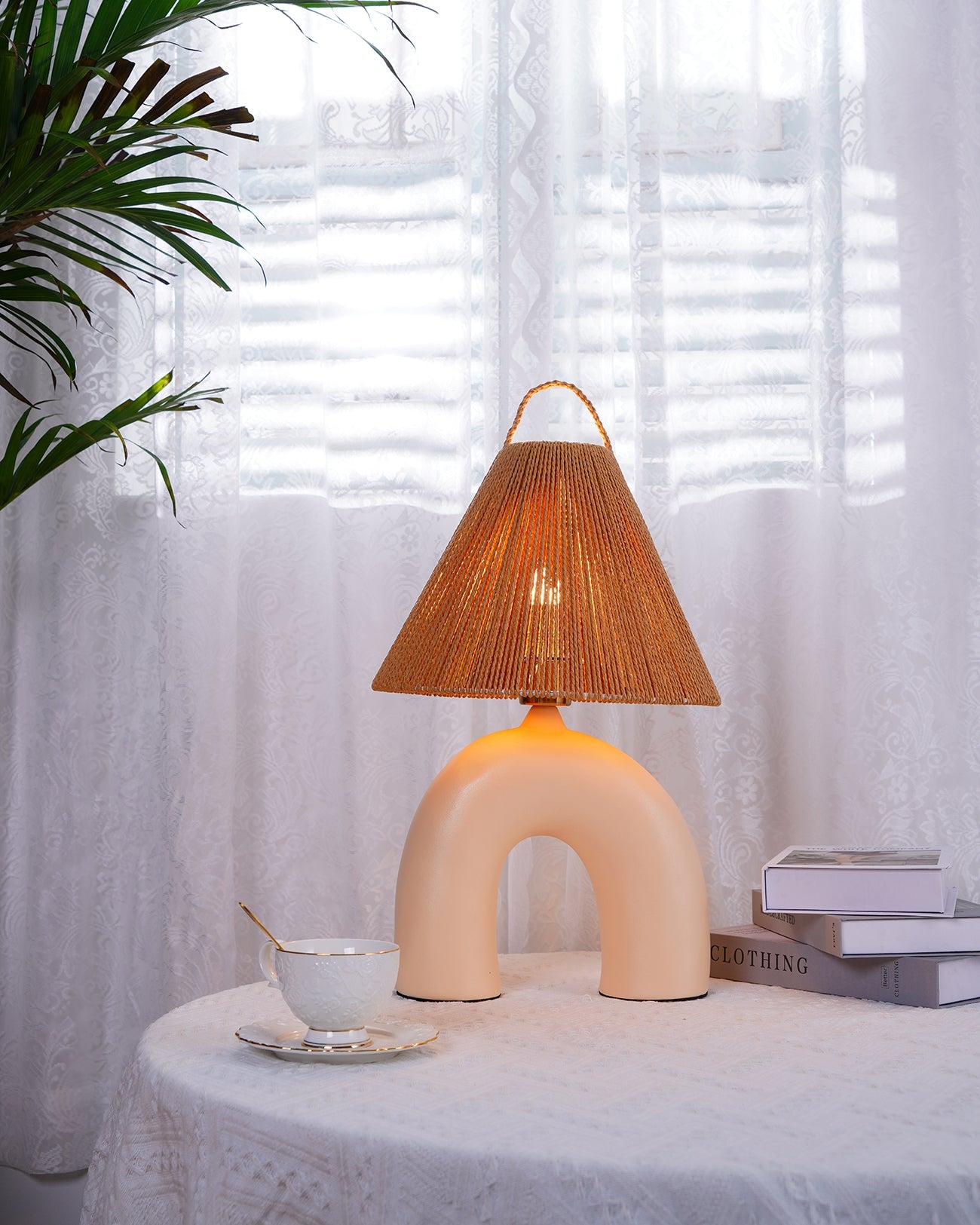 Modern Arched Table Lamp - Adjustable LED Desk Light for Bedroom, Living Room & Office - Stylish Home Decor & Reading Light