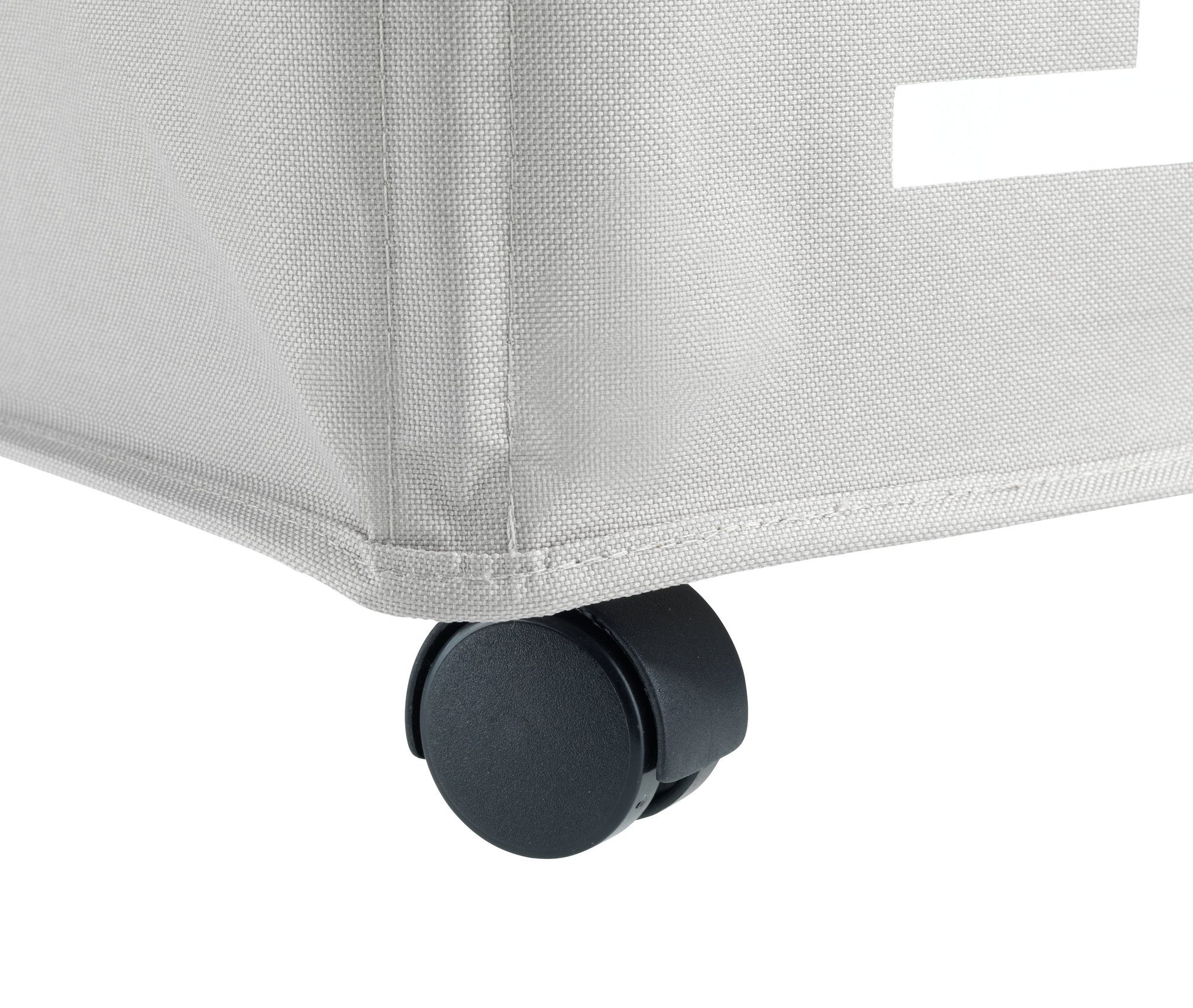 WENKO Quadro Slim Laundry Basket with Wheels & Privacy Cover - 20 Gallon Space-Saving Narrow Laundry Hamper for Clothes Storage - Ideal for Small Spaces, Apartments, and Laundry Rooms (Gray)
