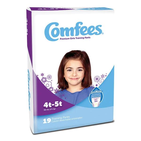 Comfees Girls' Potty Training Pants - Size 4T/5T - Soft, Absorbent & Leak-Proof - Perfect for Daytime & Nighttime Potty Training