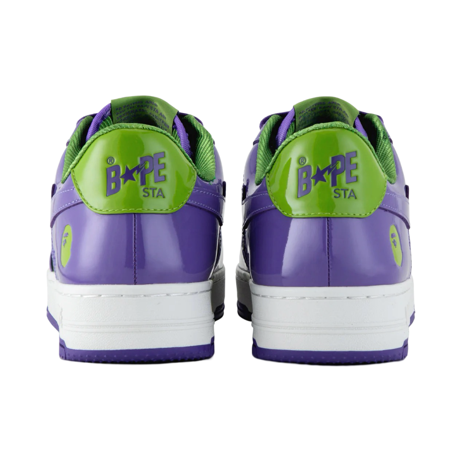 Bape Bapesta #1 M1 Sneakers in Purple, Green & White - Stylish Streetwear for Men's Casual & Urban Fashion
